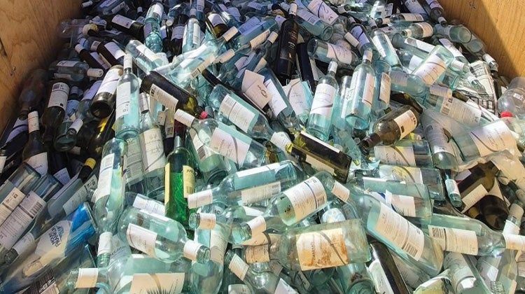 Recycling glass bottles