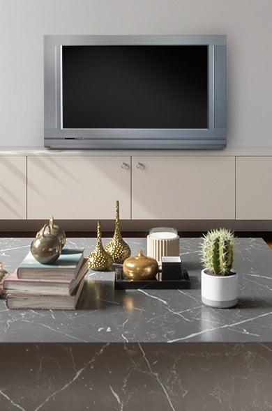 Living room with old TV ready for disposal and recycling