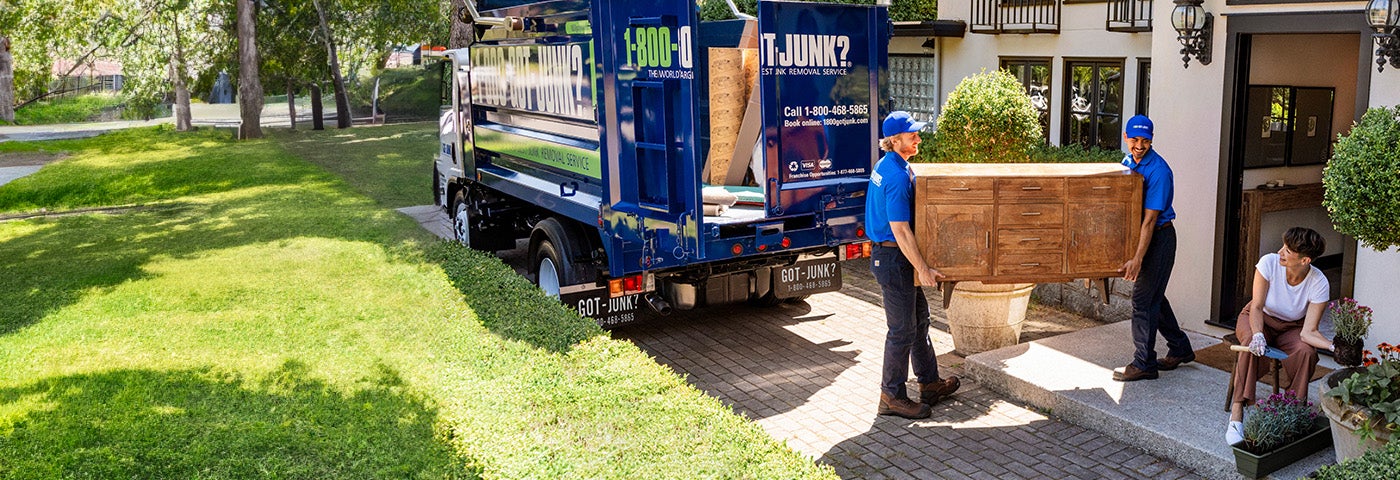 Junk Truck Hauling Removed Rubbish