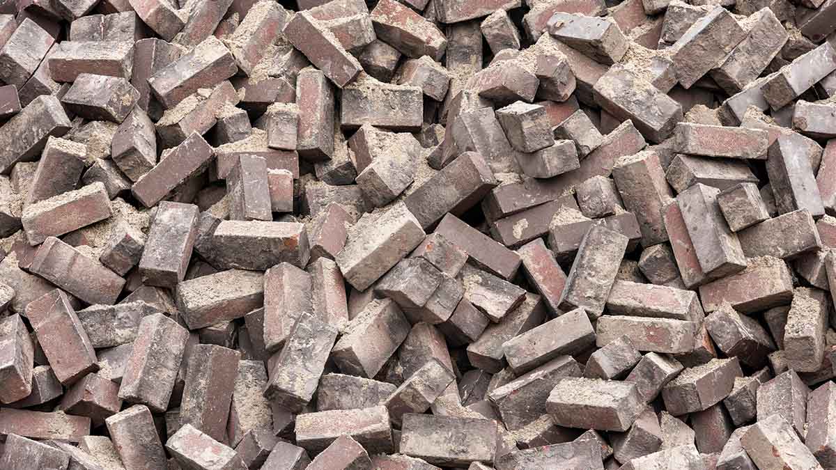 Pile of old bricks 